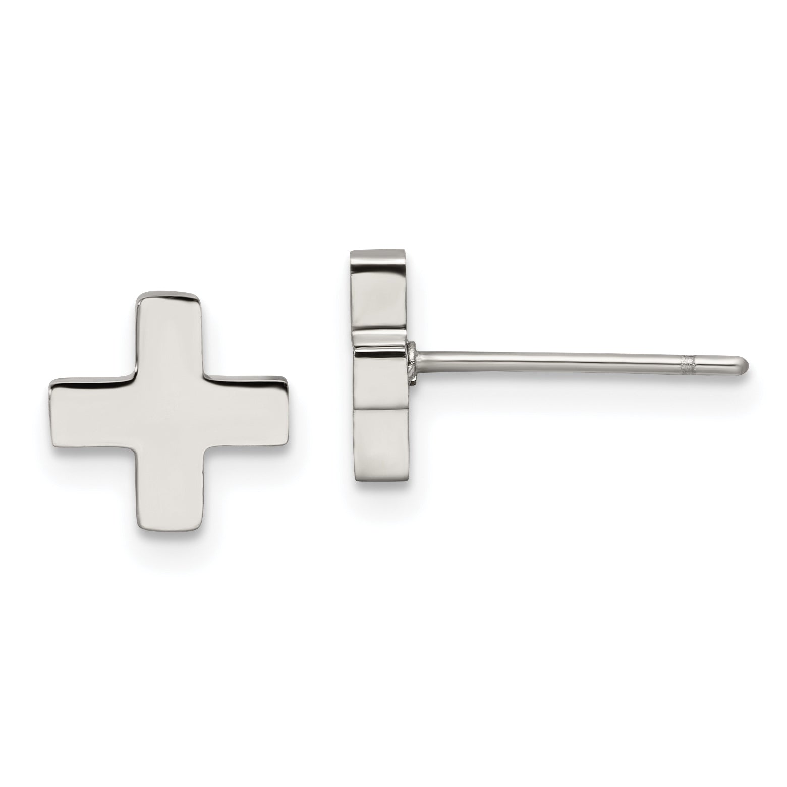 Chisel Stainless Steel Polished X Post Earrings