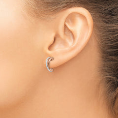 Chisel Stainless Steel Polished Rose IP-plated with Preciosa Crystal Post Earrings