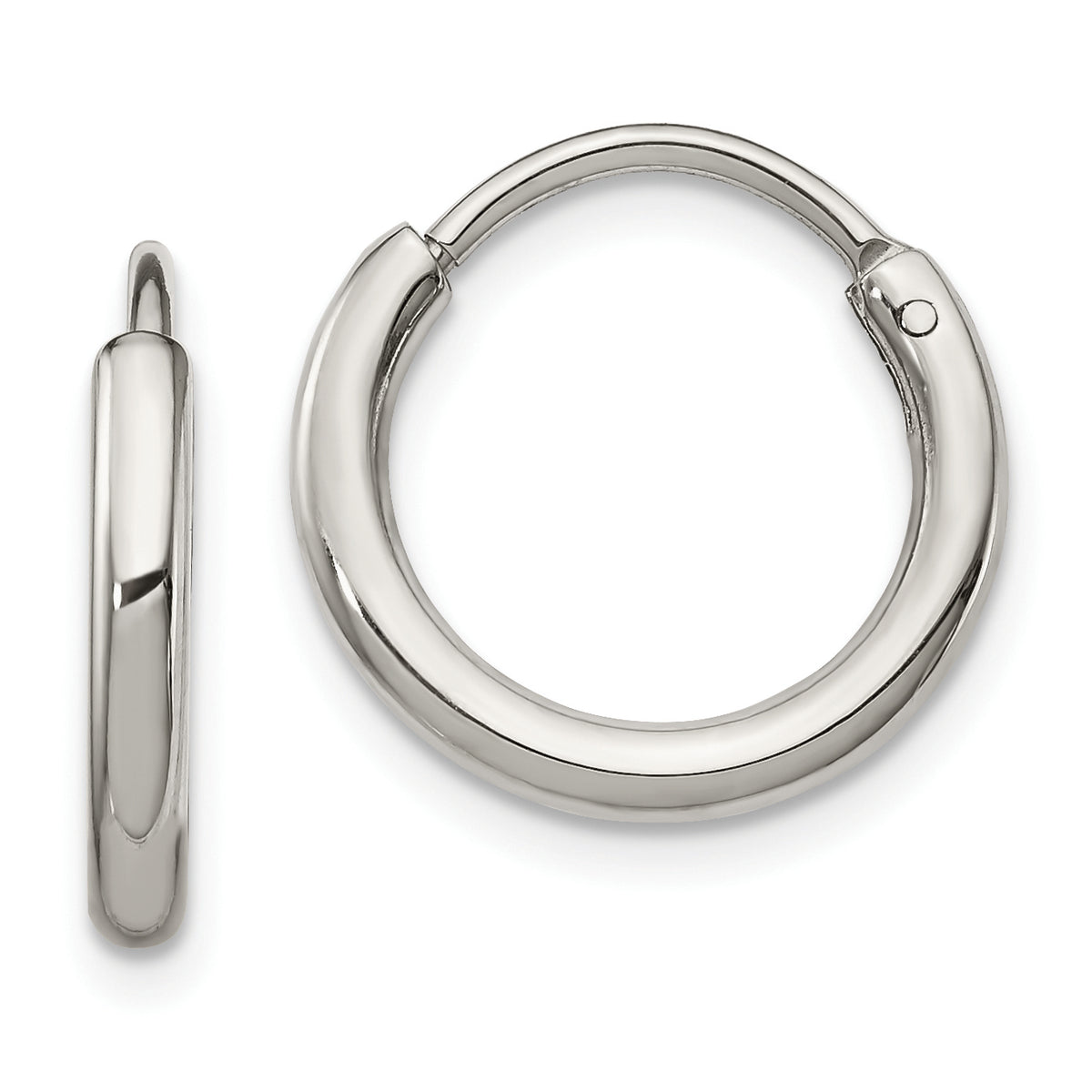 Chisel Stainless Steel Polished 2mm Endless Hoop Earrings