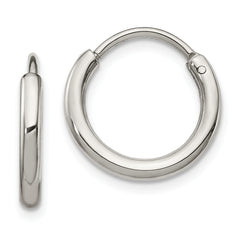 Chisel Stainless Steel Polished 2mm Endless Hoop Earrings