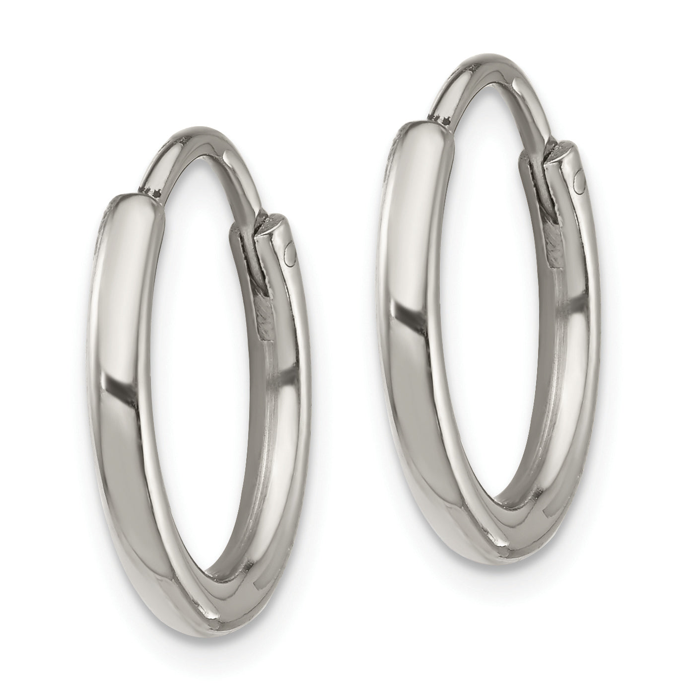 Chisel Stainless Steel Polished 2mm Endless Hoop Earrings