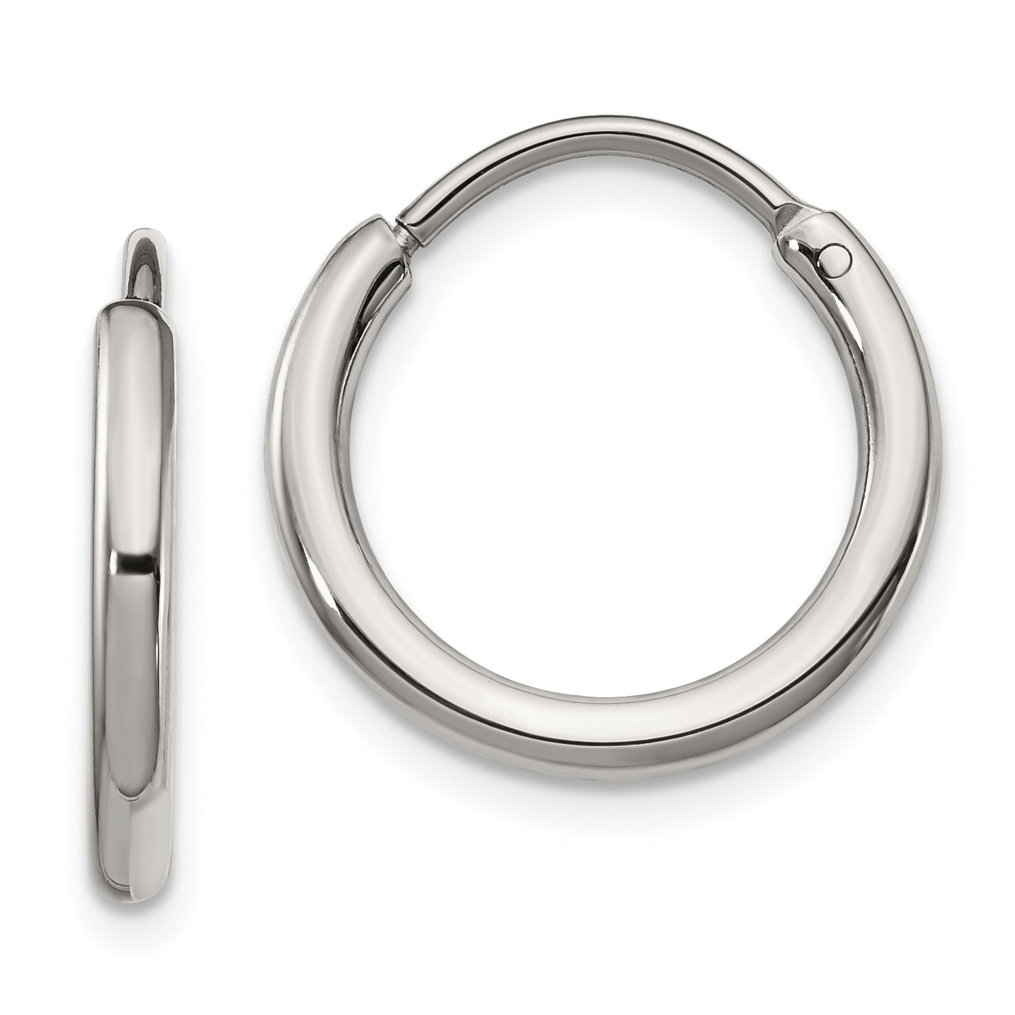 Chisel Stainless Steel Polished 2mm Endless Hoop Earrings