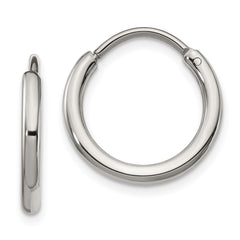 Chisel Stainless Steel Polished 2mm Endless Hoop Earrings