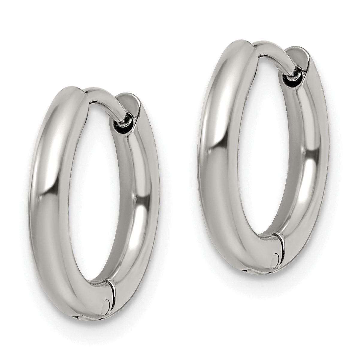 Chisel Stainless Steel Polished 2.5mm Hinged Hoop Earrings