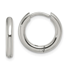 Chisel Stainless Steel Polished 2.5mm Hinged Hoop Earrings