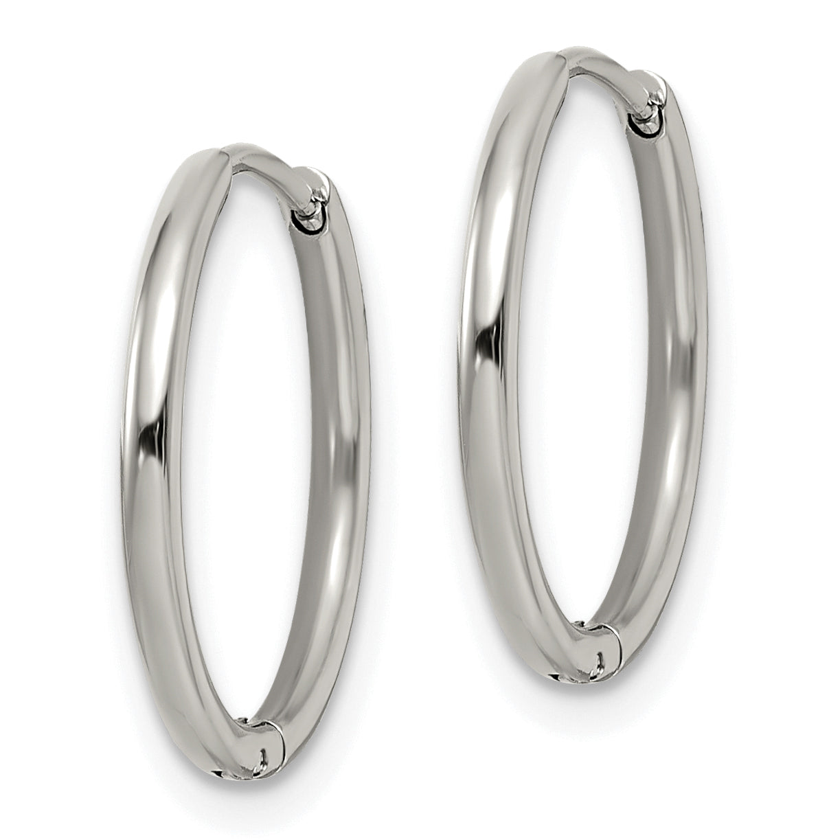 Chisel Stainless Steel Polished 1.6mm Hinged Hoop Earrings