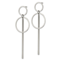 Chisel Stainless Steel Polished Post Dangle Earrings