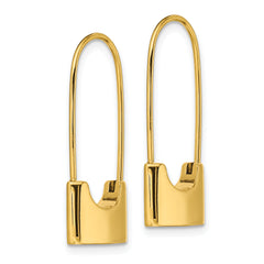 Chisel Stainless Steel Polished Yellow IP-plated Lock Earrings