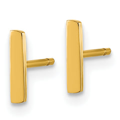 Chisel Stainless Steel Polished Yellow IP-plated Vertical Bar Earrings