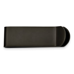 Chisel Stainless Steel Brushed Black IP-plated Money Clip