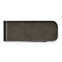 Chisel Stainless Steel Men's Engravable Black IP-Plated Polished Money Clip