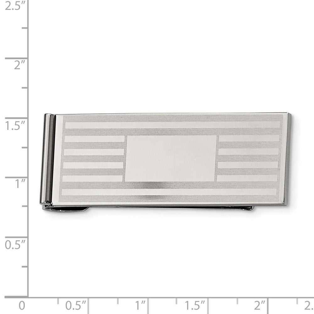 Stainless Steel Brushed and Polished Money Clip