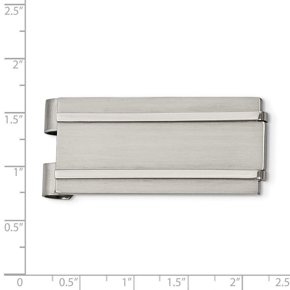 Stainless Steel Brushed and Polished Money Clip