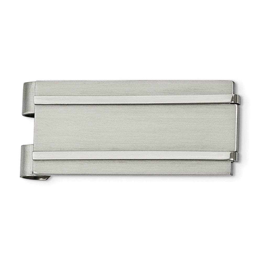 Chisel Stainless Steel Brushed and Polished Money Clip