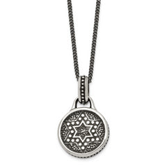 Men's Stainless Steel Polished Star of David 22in Necklace