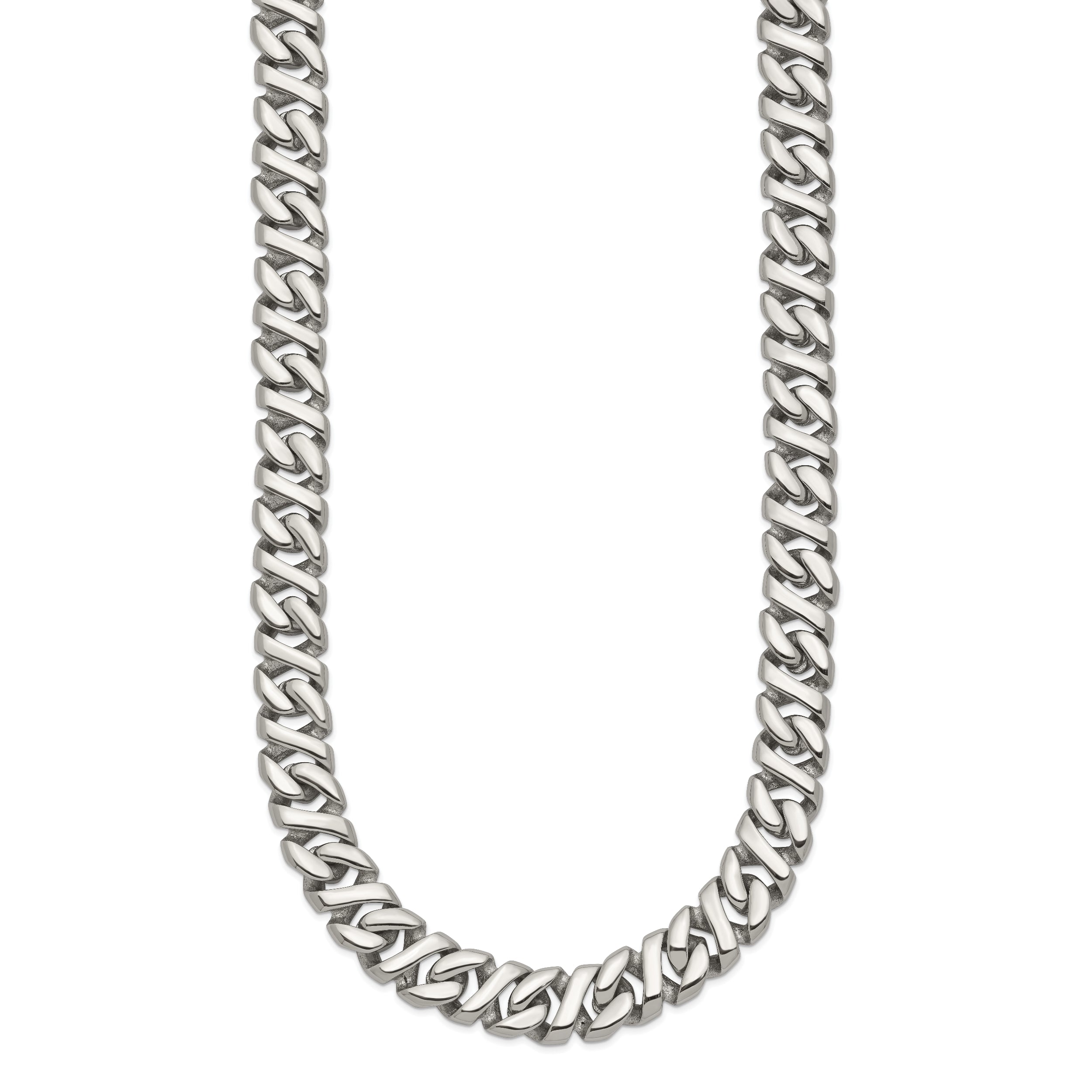 Chisel Stainless Steel Polished 24 inch Link Necklace