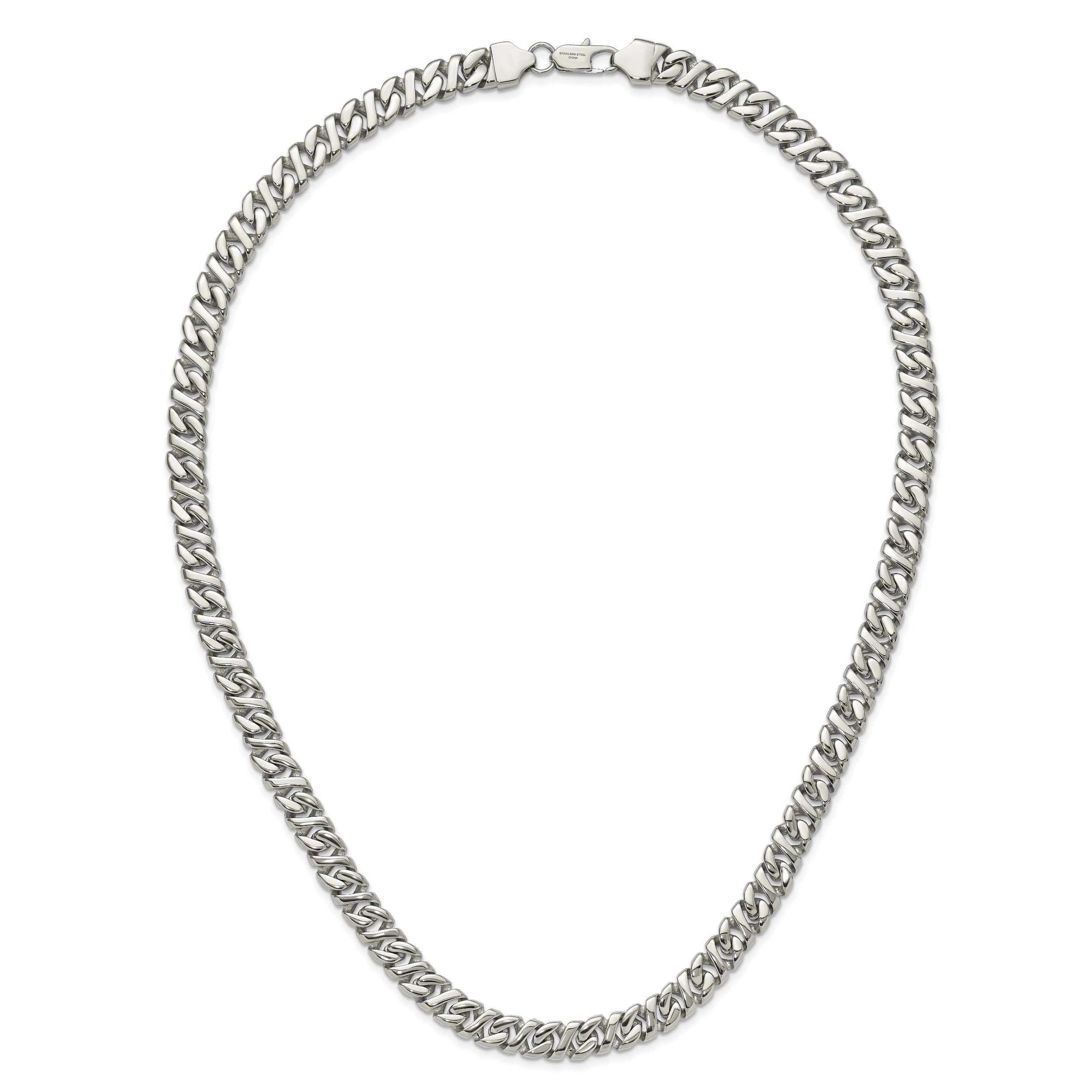 Chisel Stainless Steel Polished 24 inch Link Necklace