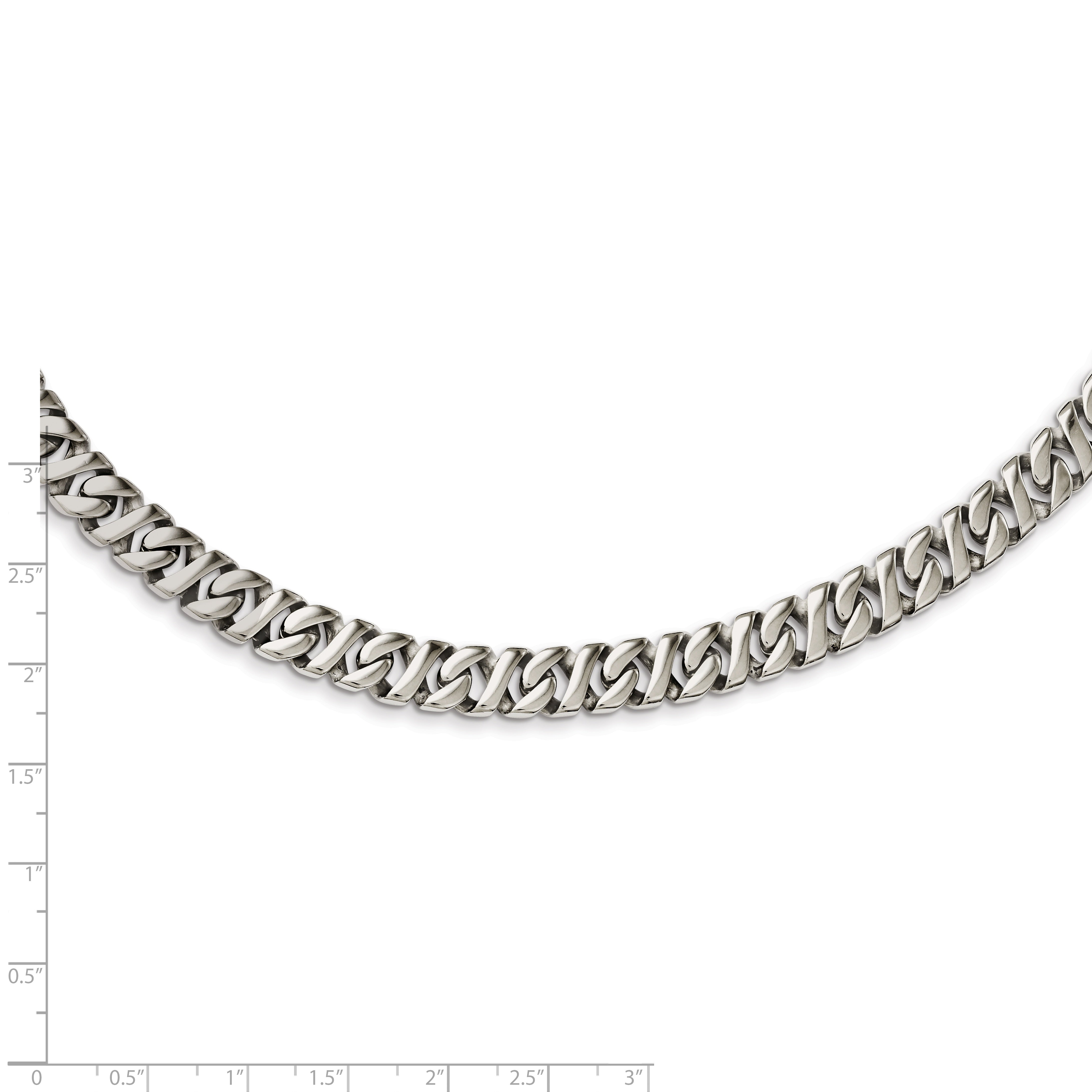 Chisel Stainless Steel Polished 24 inch Link Necklace