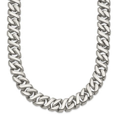 Chisel Stainless Steel Polished 24 inch Link Necklace