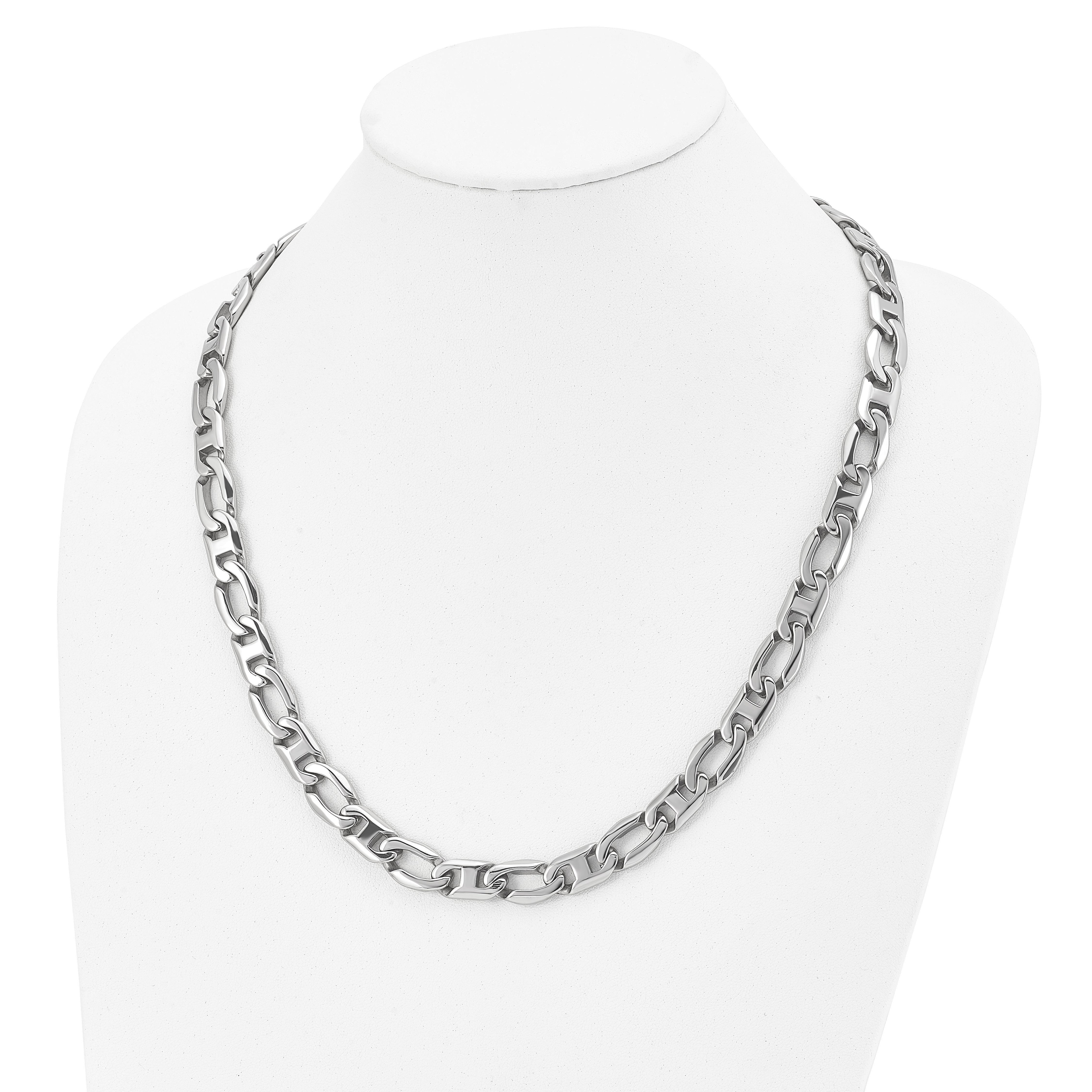 Chisel Stainless Steel Polished 24 inch Open Link Necklace