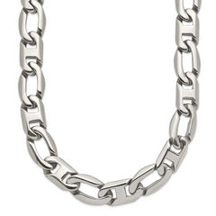 Chisel Stainless Steel Polished 24 inch Open Link Necklace