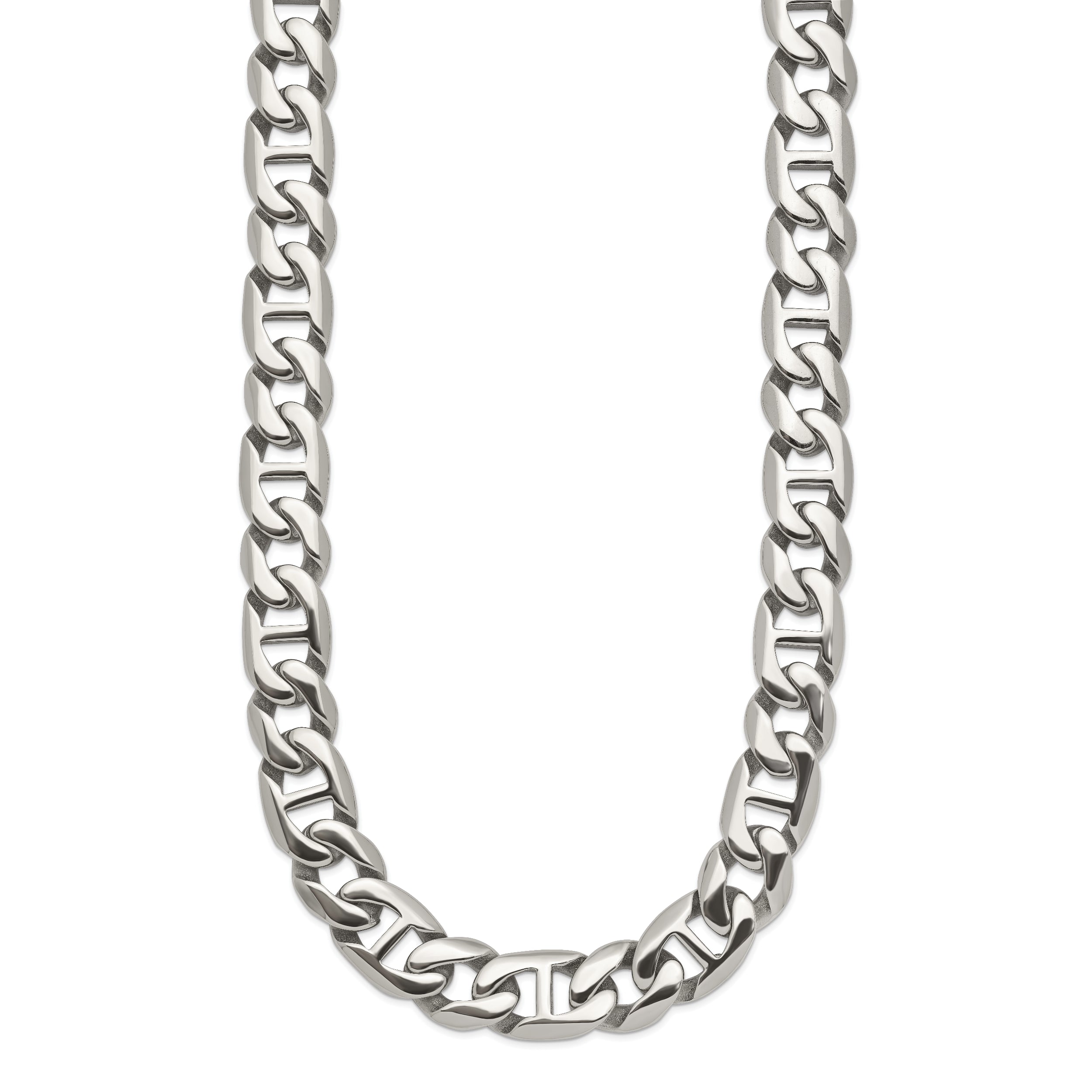 Chisel Stainless Steel Polished 24 inch Link Necklace