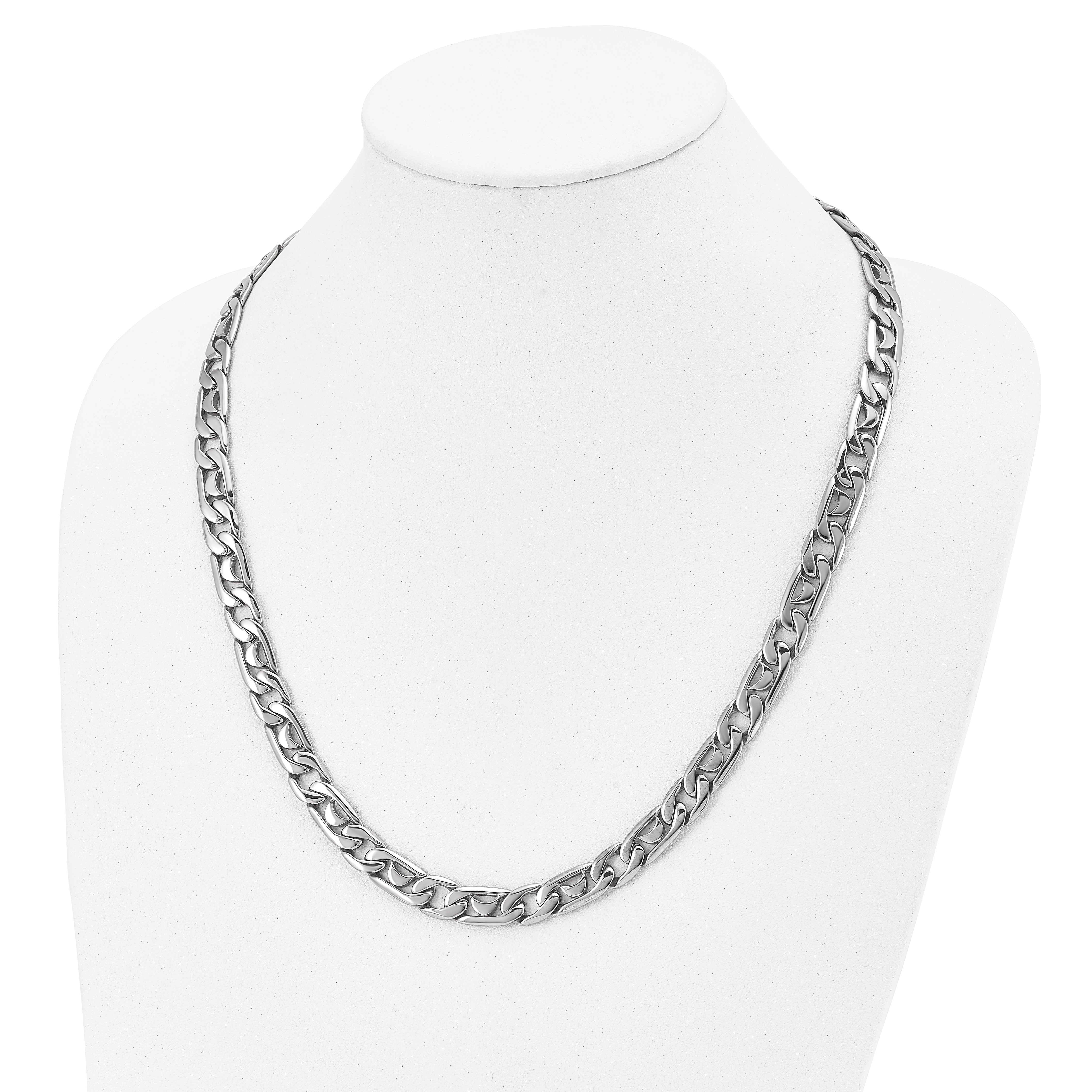 Chisel Stainless Steel Polished 24 inch Link Necklace