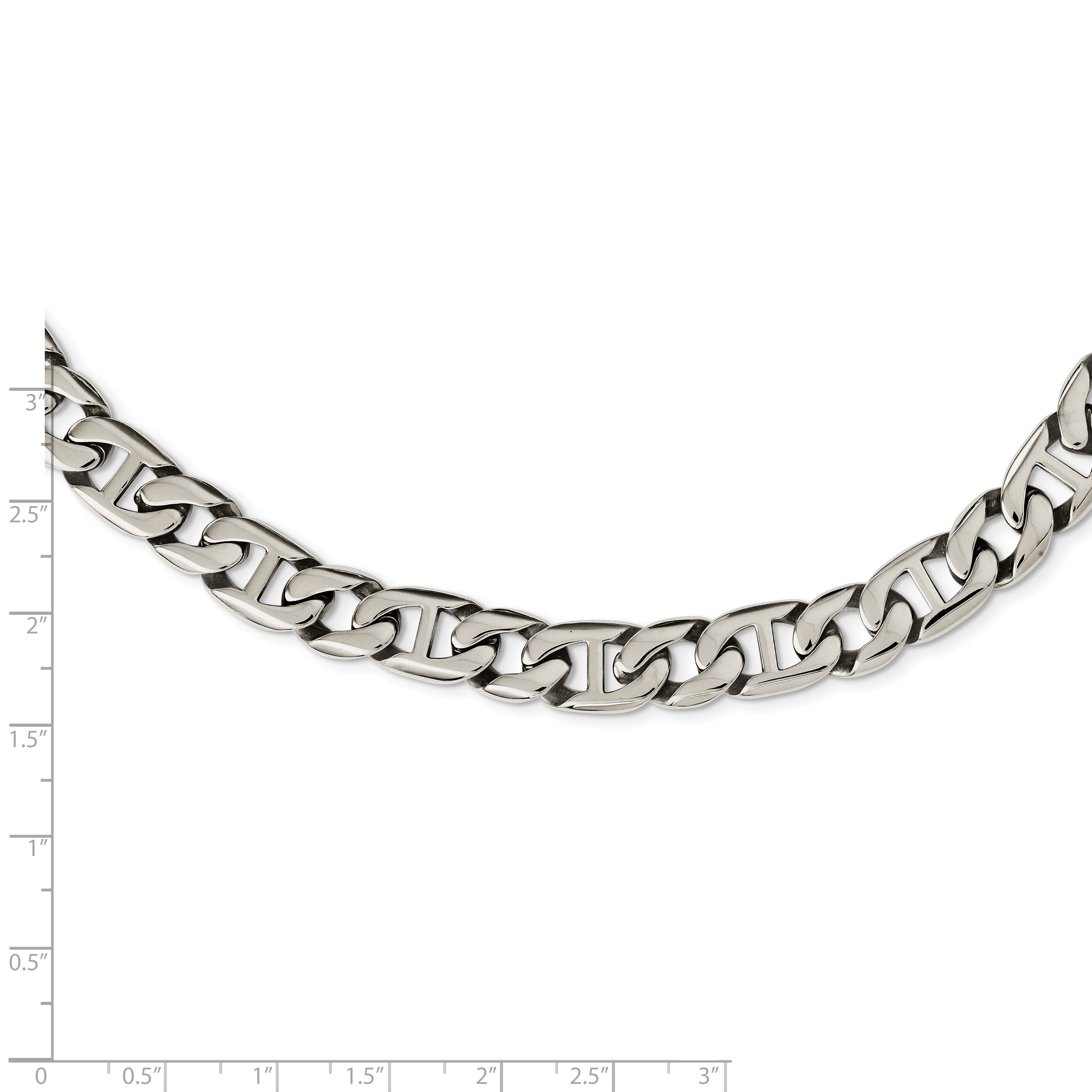 Chisel Stainless Steel Polished 24 inch Link Necklace