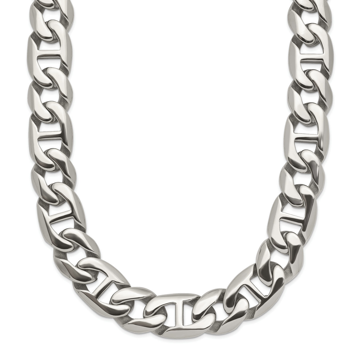 Chisel Stainless Steel Polished 24 inch Link Necklace