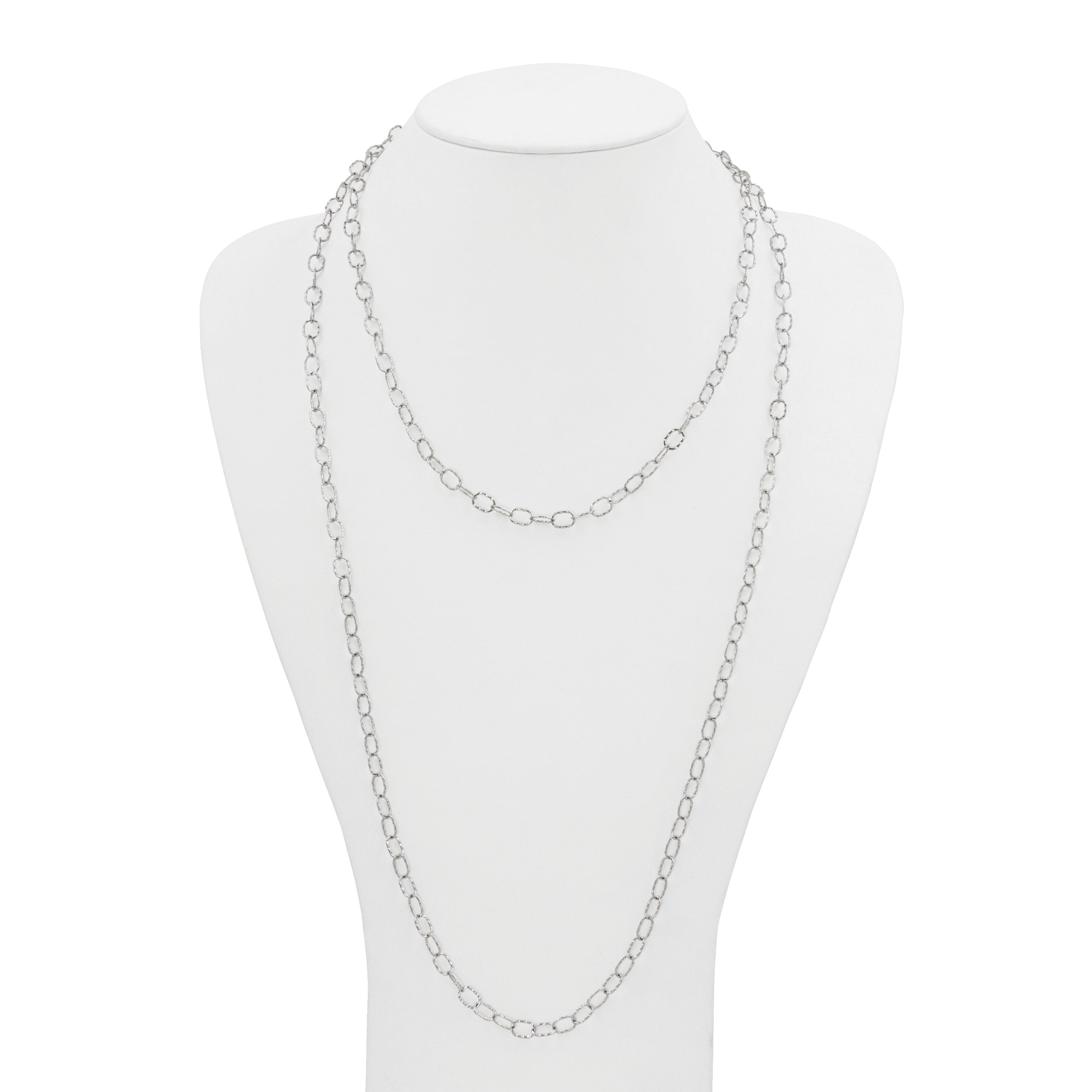 Stainless Steel Polished Multi Chain 28in Layered Necklace