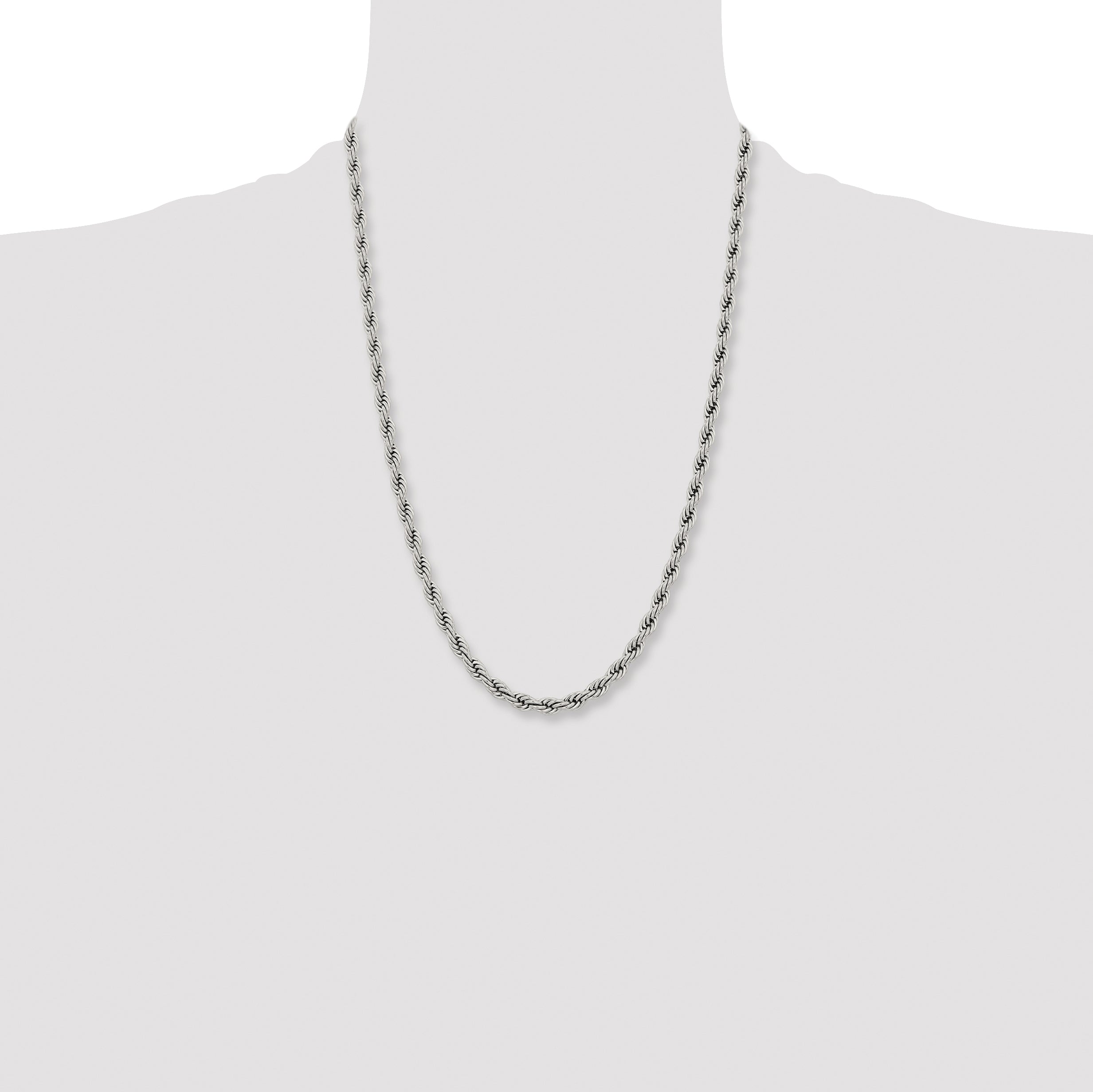 Chisel Stainless Steel Polished 6mm22 inch Rope Chain