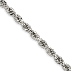 Chisel Stainless Steel Polished 6mm 20 inch Rope Chain