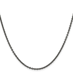 Chisel Stainless Steel Oxidized 18 inch Cable Chain