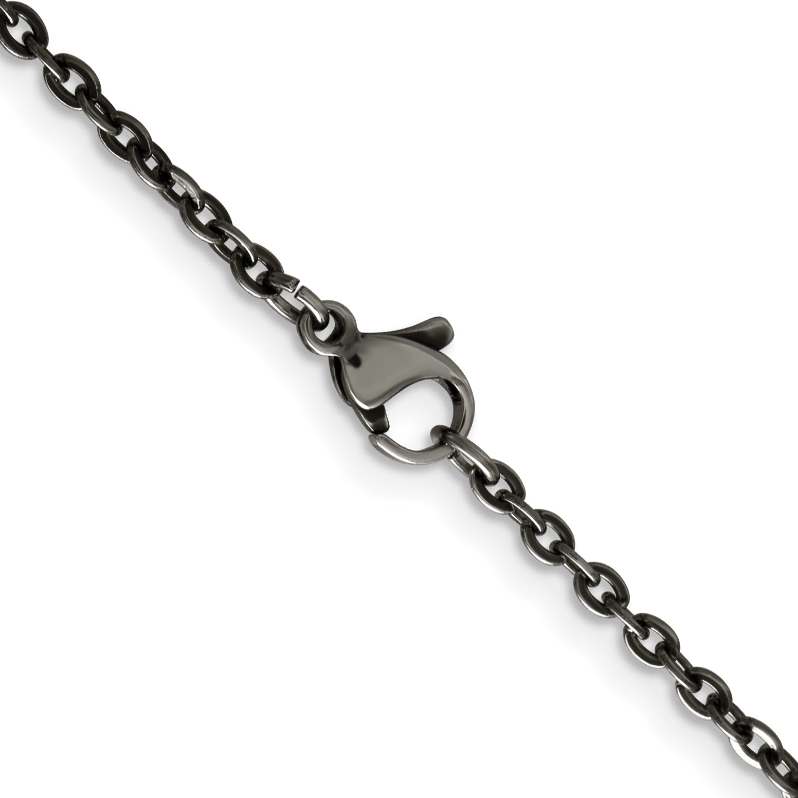 Chisel Stainless Steel Oxidized 18 inch Cable Chain