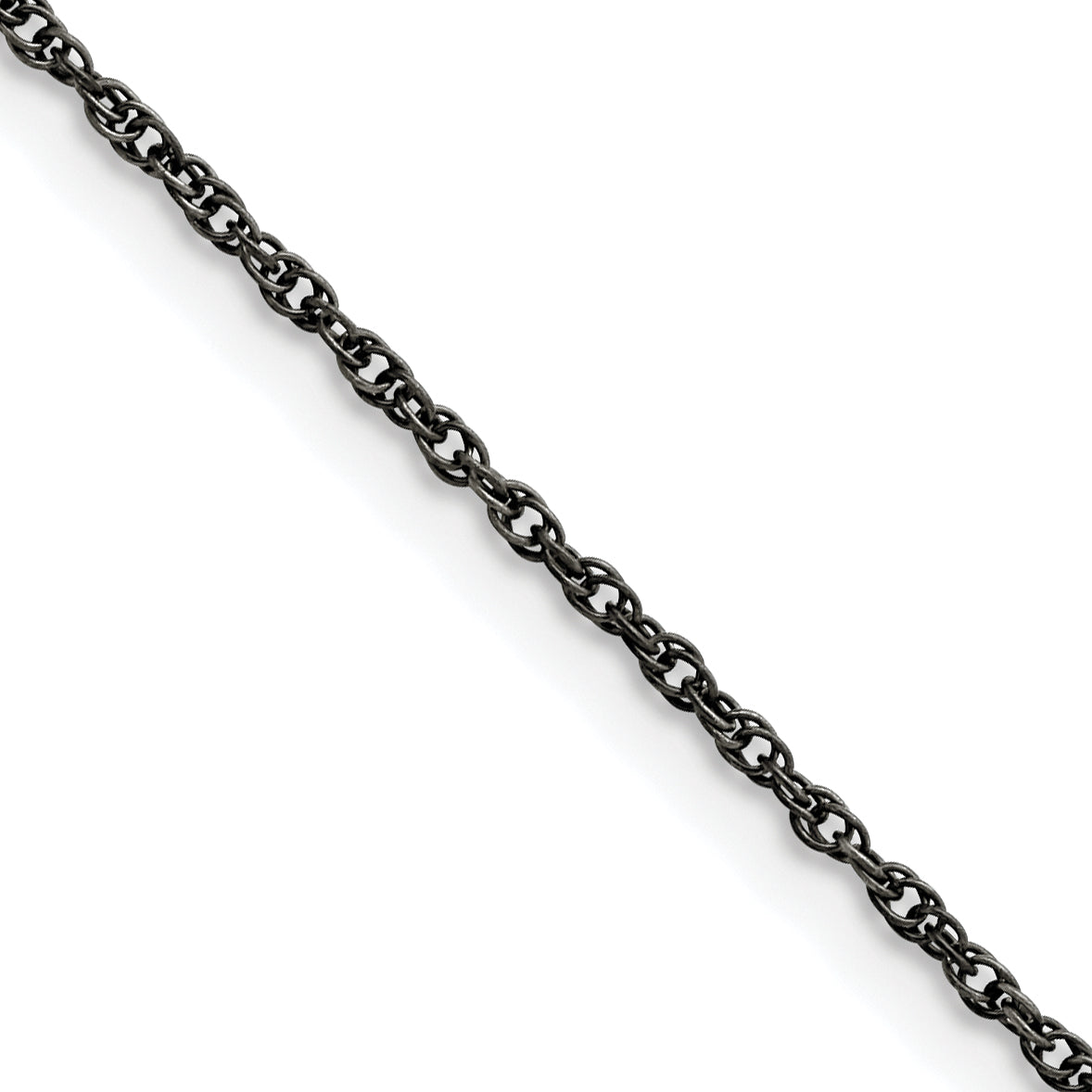 Chisel Stainless Steel Oxidized 2mm 20 inch Fancy Link Chain