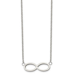 Stainless Steel Brushed Infinity 20in Necklace