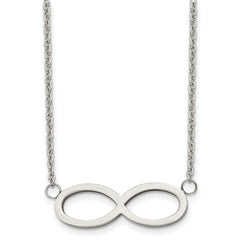 Stainless Steel Brushed Infinity 20in Necklace