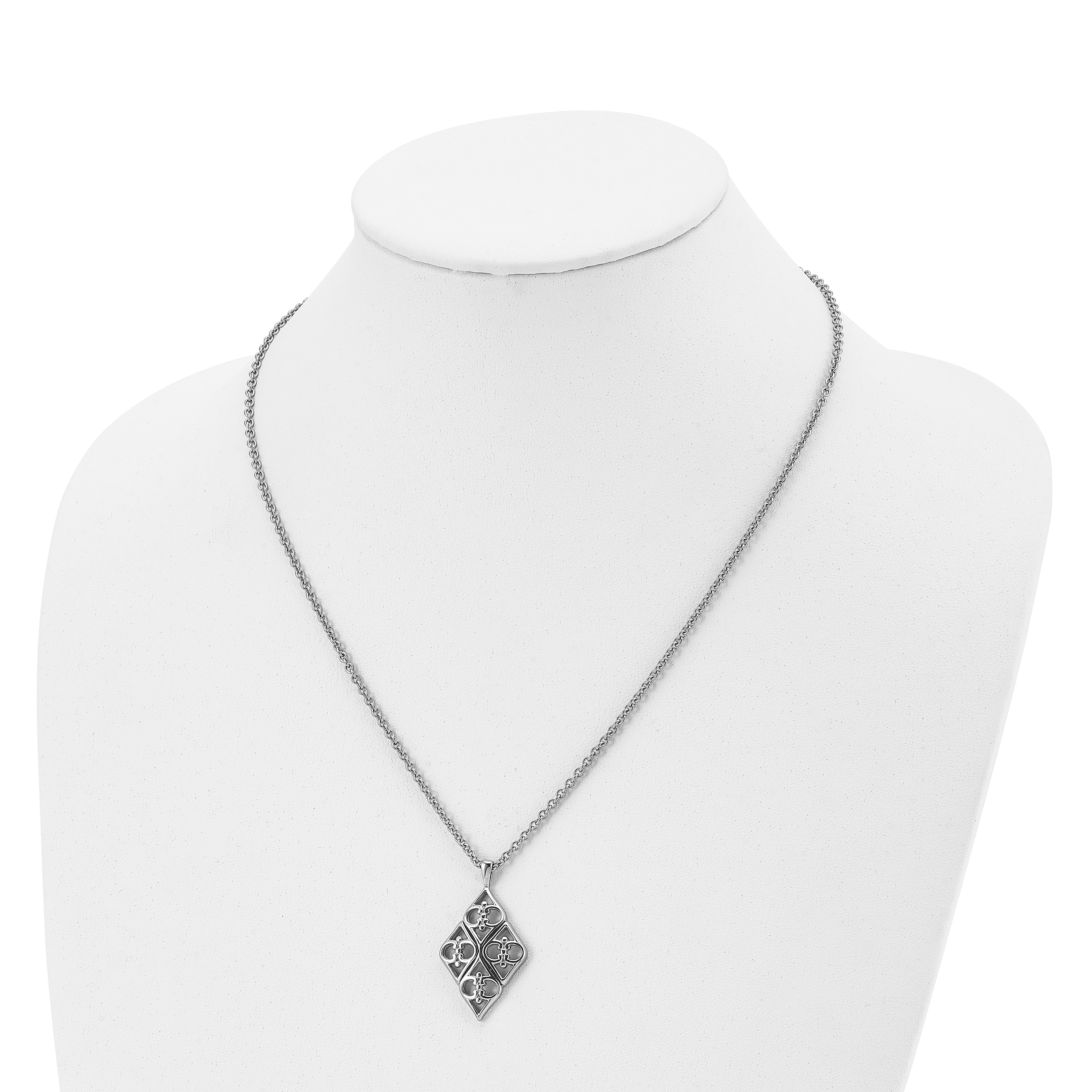 Chisel Stainless Steel Polished Pendant on a 20 inch Cable Chain Necklace