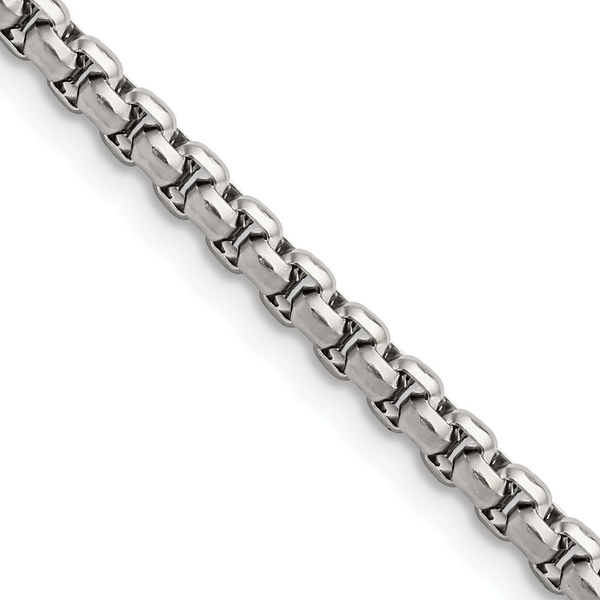 Chisel Stainless Steel Polished 3.8mm Fancy Link 20 inch Chain