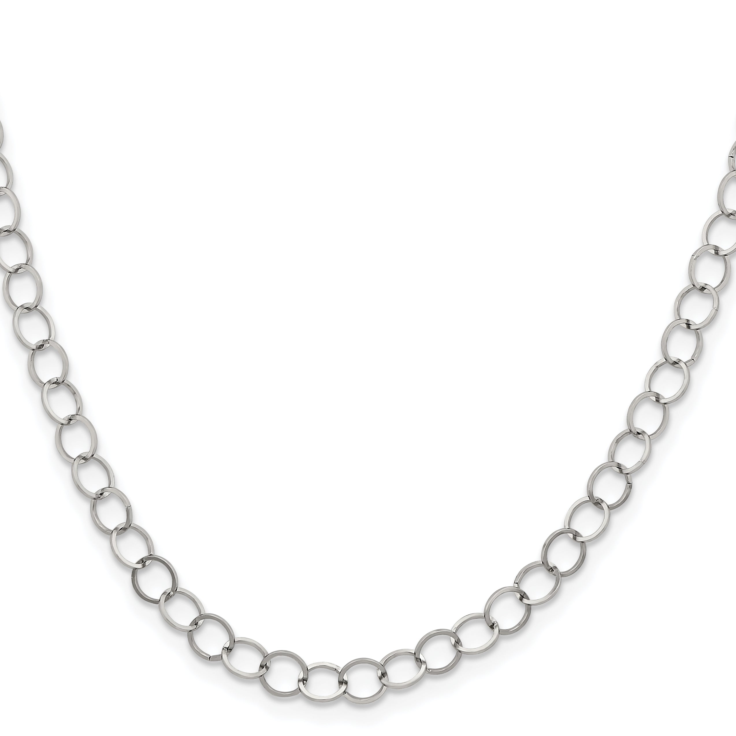 Chisel Stainless Steel Polished 6mm 22 inch Circle Link Necklace