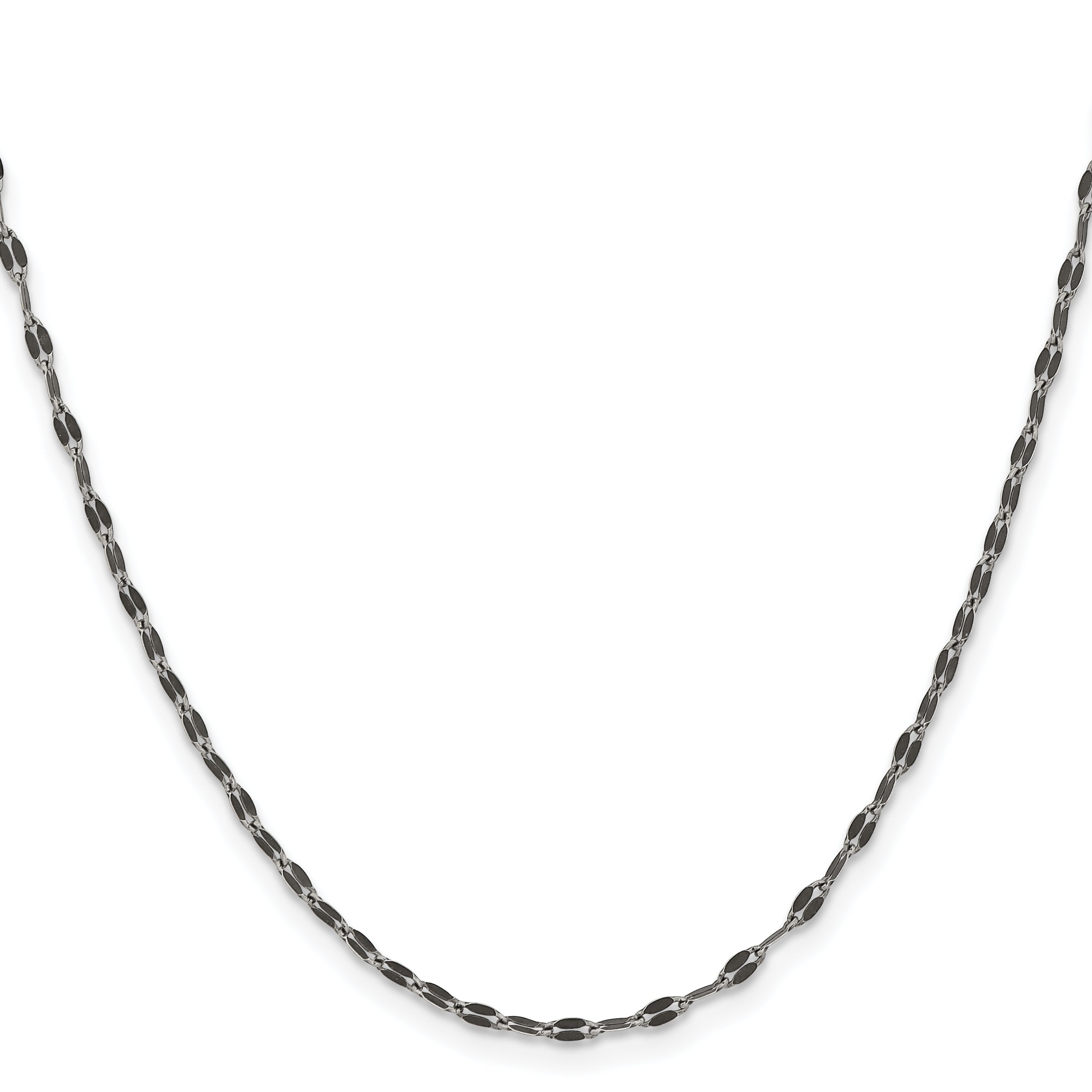 Chisel Stainless Steel Oxidized 2.5mm 16 inch Fancy Chain