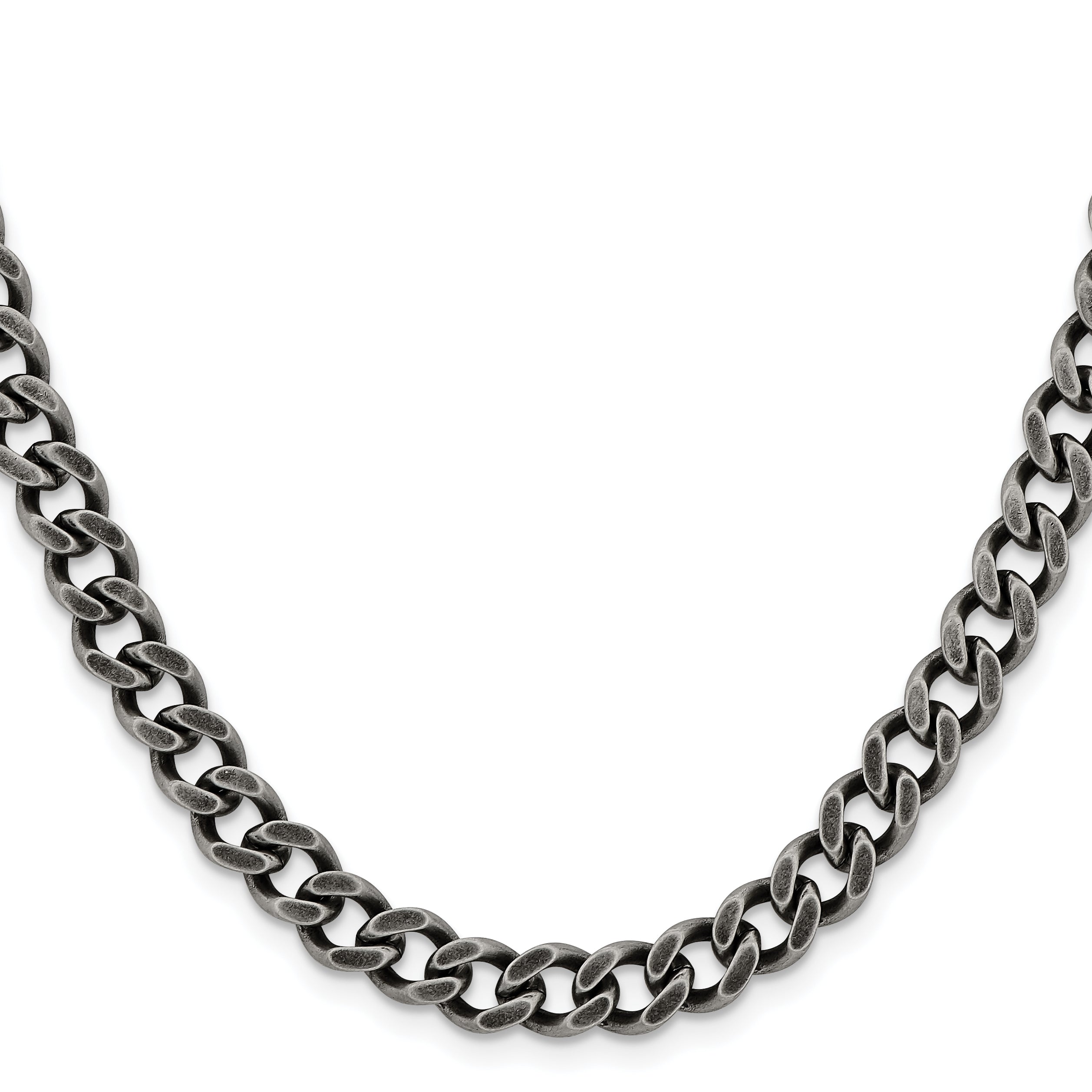 Chisel Stainless Steel Oxidized7.5mm 20 inch Curb Chain