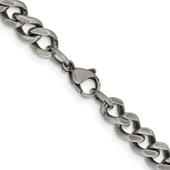 Chisel Stainless Steel Oxidized7.5mm 20 inch Curb Chain