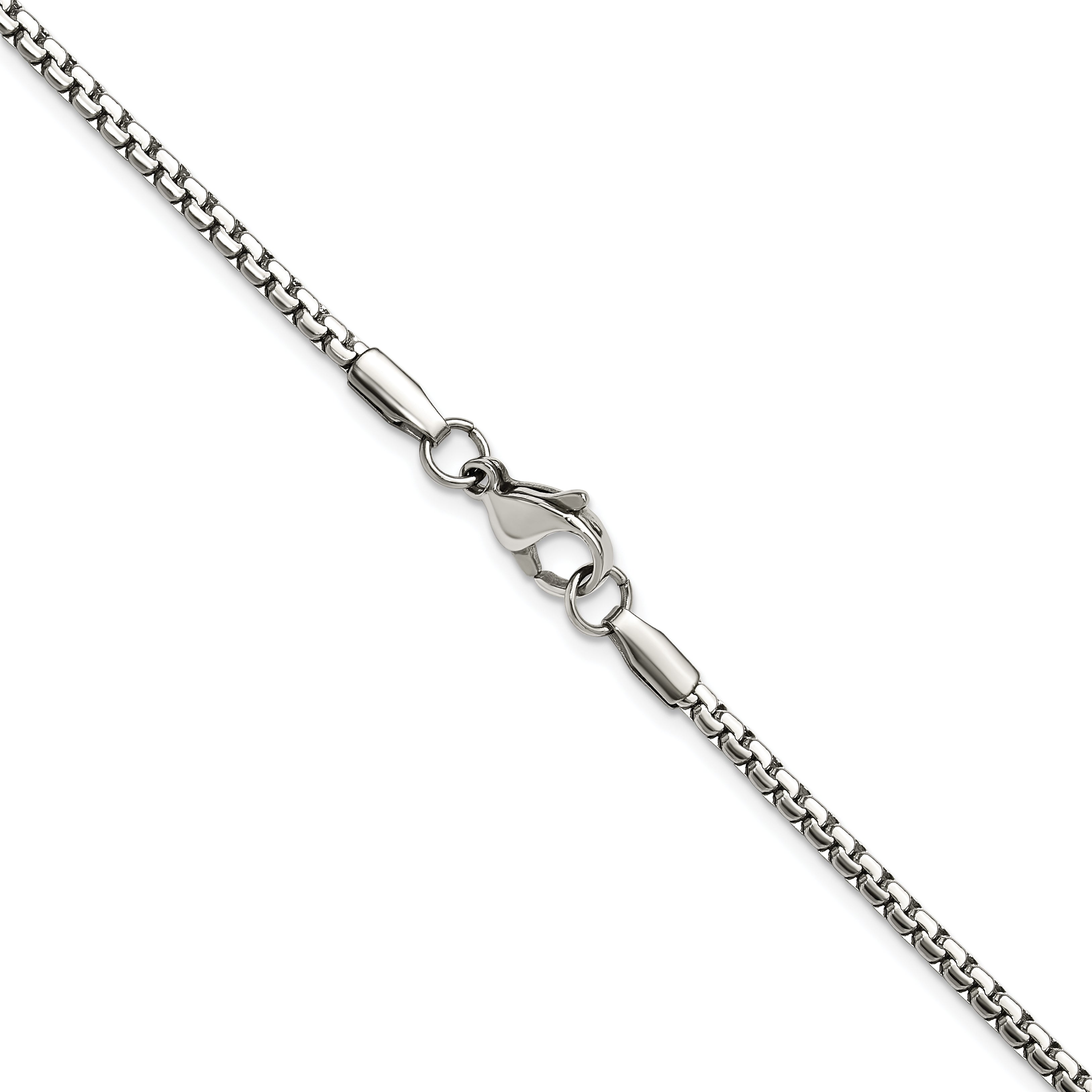 Chisel Stainless Steel Polished 2.5mm 16 inch Fancy Box Chain