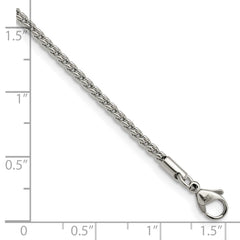 Chisel Stainless Steel Polished 2.5mm 9.5 inch Fancy Link Anklet