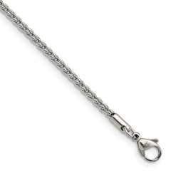 Chisel Stainless Steel Polished 2.5mm 9.5 inch Fancy Link Anklet