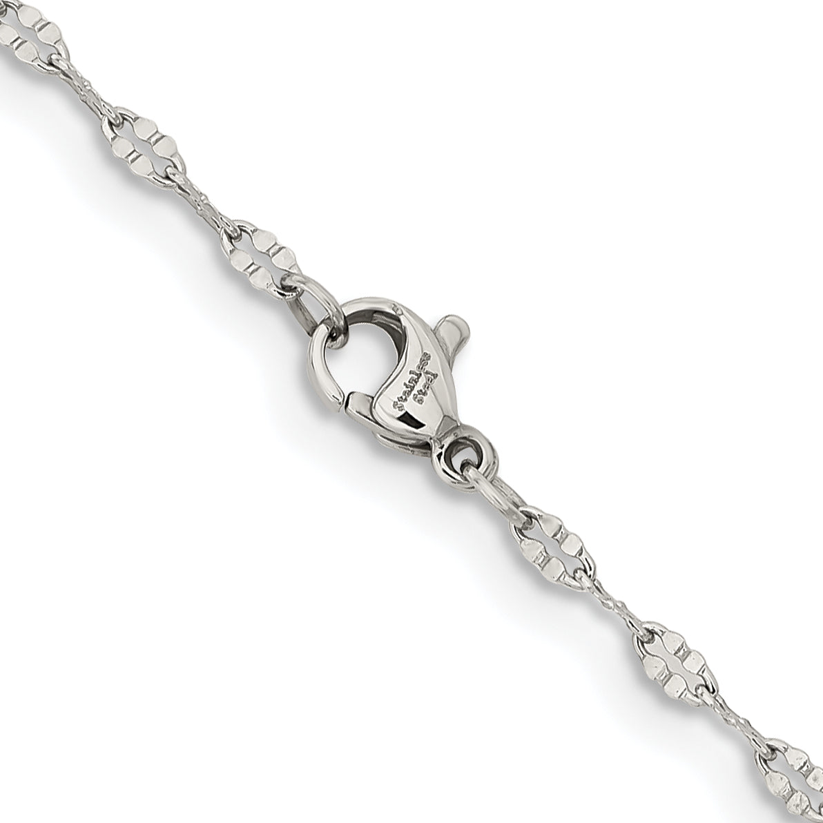 Chisel Stainless Steel Polished 16 inch Fancy Link Chain