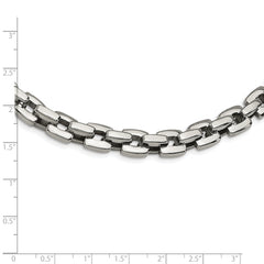 Chisel Stainless Steel Polished 20 inch Square Link Necklace