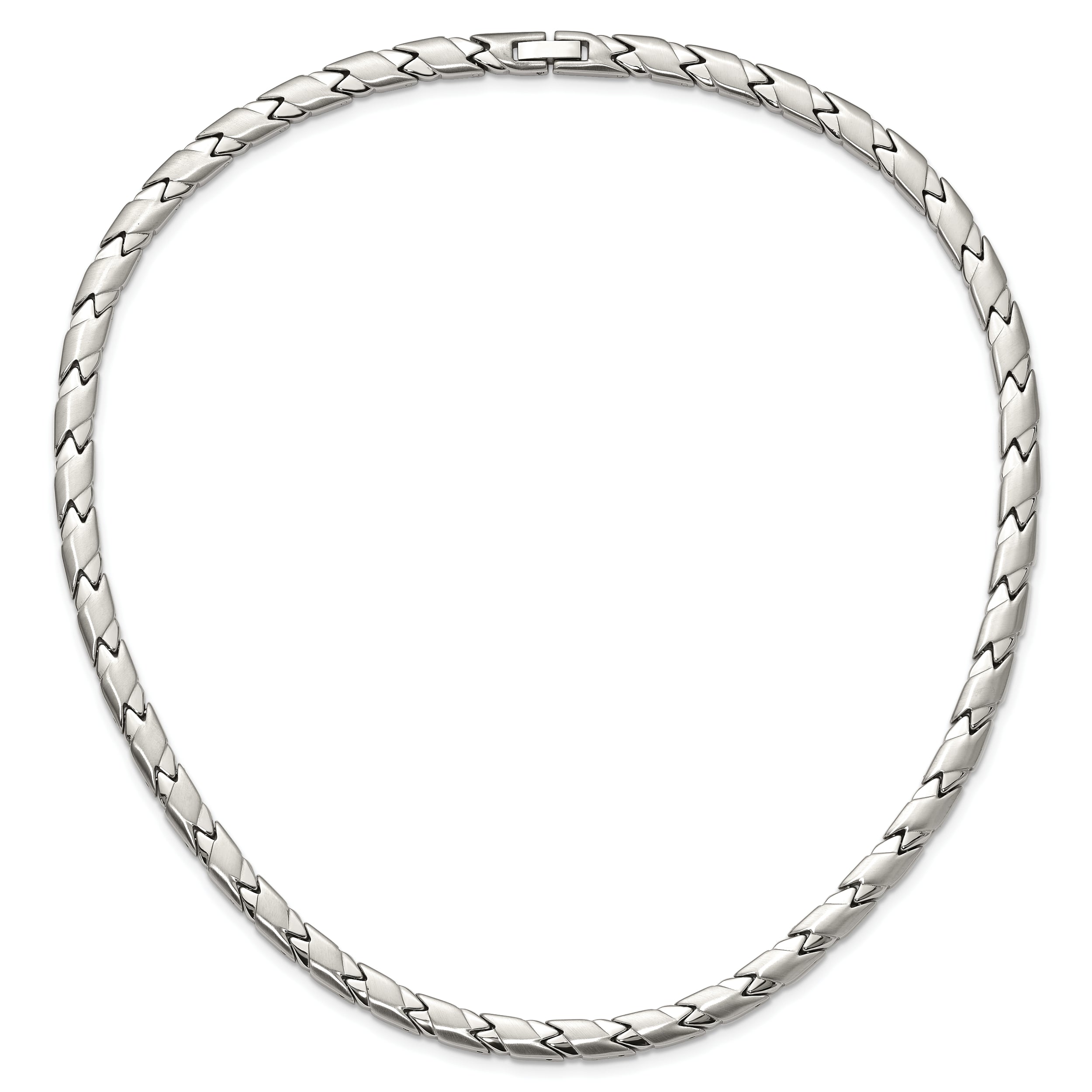 Chisel Stainless Steel Brushed and Polished 19 inch Necklace