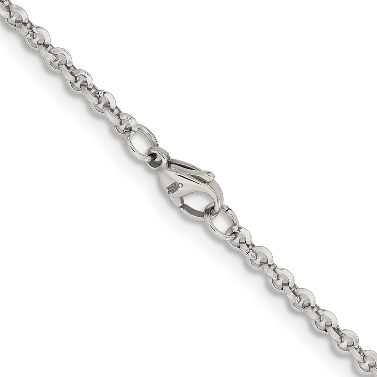 Chisel Stainless Steel Polished 3.2mm 16 inch Rolo Chain